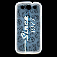 Coque Samsung Galaxy S3 Since crane bleu 1977