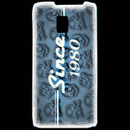 Coque LG P990 Since crane bleu 1980