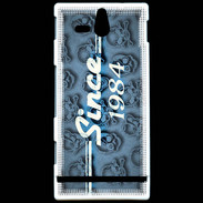 Coque Sony Xperia U Since crane bleu 1984