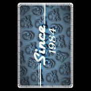Etui carte bancaire Since crane bleu 1984