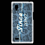 Coque LG Optimus L9 Since crane bleu 1982