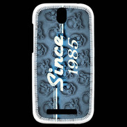 Coque HTC One SV Since crane bleu 1985