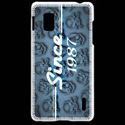 Coque LG Optimus G Since crane bleu 1987