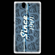 Coque Sony Xperia Z Since crane bleu 1991