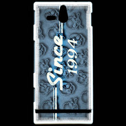 Coque Sony Xperia U Since crane bleu 1994