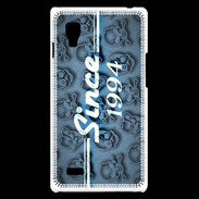 Coque LG Optimus L9 Since crane bleu 1994