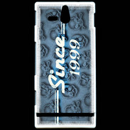 Coque Sony Xperia U Since crane bleu 1999