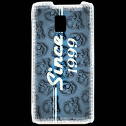 Coque LG P990 Since crane bleu 1999