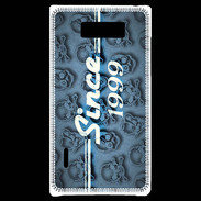 Coque LG Optimus L7 Since crane bleu 1999