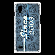 Coque LG Optimus L9 Since crane bleu 2003