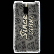 Coque LG P990 Since crane gris 2000