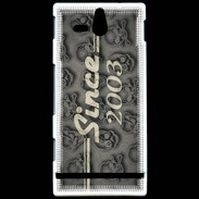 Coque Sony Xperia U Since crane gris 2003