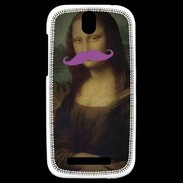 Coque HTC One SV Moustache Mona Lisa