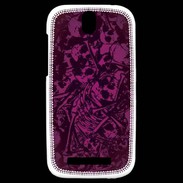 Coque HTC One SV Skull and bones Rose