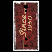 Coque Sony Xperia T Since crane rouge 1950