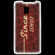 Coque LG P990 Since crane rouge 1969
