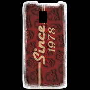 Coque LG P990 Since crane rouge 1978