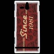 Coque Sony Xperia U Since crane rouge 1981