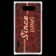 Coque LG Optimus L7 Since crane rouge 1986