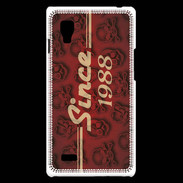 Coque LG Optimus L9 Since crane rouge 1988