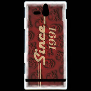 Coque Sony Xperia U Since crane rouge 1991