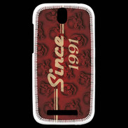 Coque HTC One SV Since crane rouge 1991