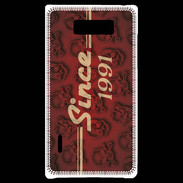 Coque LG Optimus L7 Since crane rouge 1991