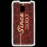 Coque LG P990 Since crane rouge 2003