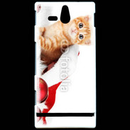 Coque Sony Xperia U Chaton Noël