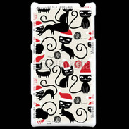 Coque Nokia Lumia 720 Fond chat noir Noël