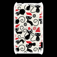 Coque Sony Xperia Typo Fond chat noir Noël