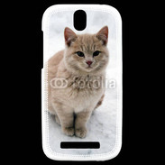 Coque HTC One SV Chat dans la neige