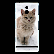 Coque Sony Xperia P Chat dans la neige