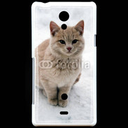 Coque Sony Xperia T Chat dans la neige