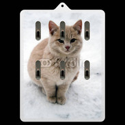 Porte clés Chat dans la neige