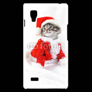 Coque LG Optimus L9 Chat Noël 3