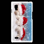 Coque LG Optimus L9 3 chatons Noël