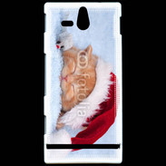 Coque Sony Xperia U Chaton Noël 2