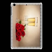 Coque iPadMini Coupe de champagne, roses rouges