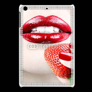 Coque iPadMini Bouche sexy rouge à lèvre gloss rouge fraise