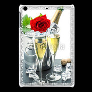 Coque iPadMini Champagne et rose rouge