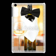 Coque iPadMini Vin blanc et noeud papillon