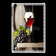 Coque iPadMini Verre de vin rouge et grappe de raisin