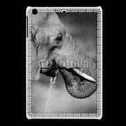 Coque iPadMini Elephant d'Afrique en noir et blanc