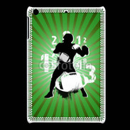 Coque iPadMini Illustration football américain sur fond vert