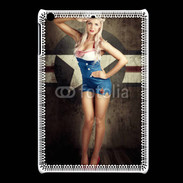 Coque iPadMini Femme mode militaire US