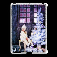 Coque iPad 2/3 Sapin de Noël et petite fille