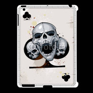 Coque iPad 2/3 Carte tête de mort trèfle