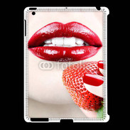Coque iPad 2/3 Bouche sexy rouge à lèvre gloss rouge fraise