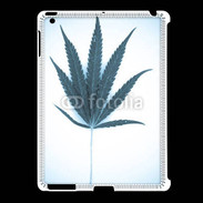 Coque iPad 2/3 Marijuana en bleu et blanc